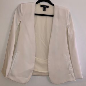 White cape blazer jacket